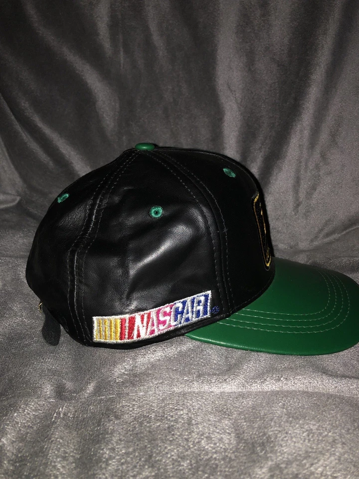 复古皮革约翰迪尔帽子幻灯片调节赛车 90 年代 NASCAR #97 — 第 2/4 张图片
