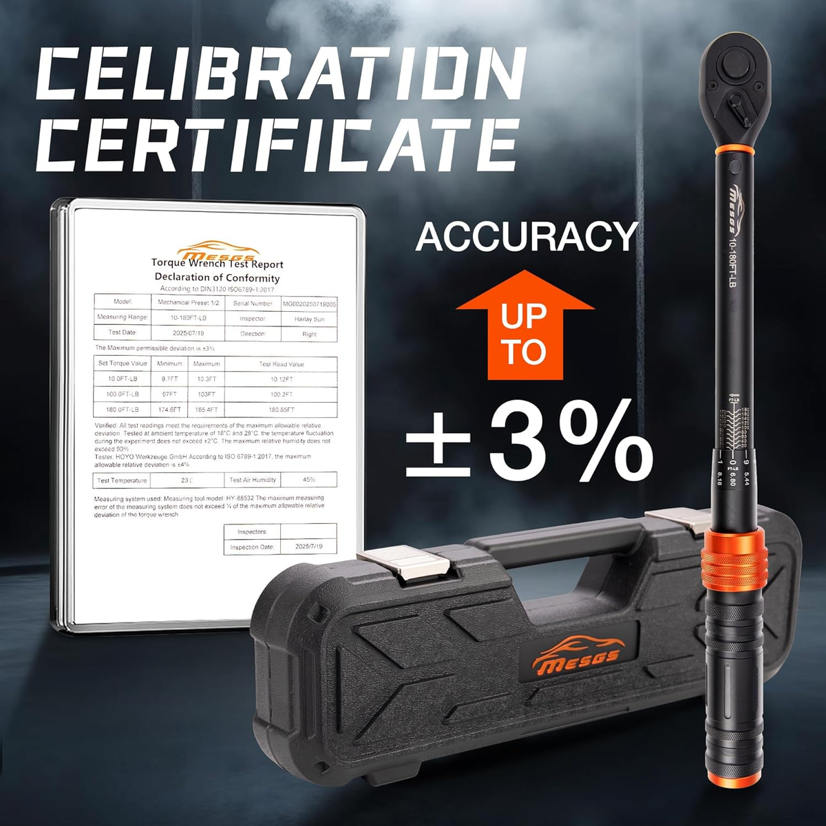 1/2-Inch Drive Click Torque Wrench, 10-180 Ft-Lb/13.6-244.0 Nm
