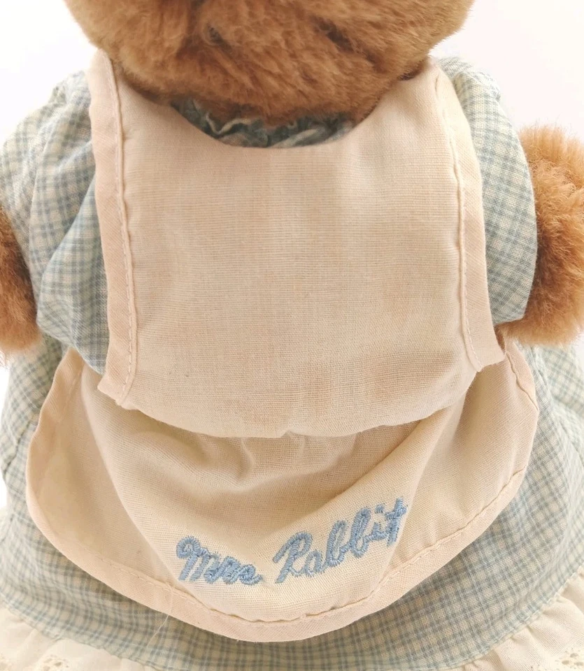 Vintage 1980s Eden Peter Rabbit Mrs. Bunny Rabbit 12" Plush Stuffed Animal Toy  - Image 3 of 4