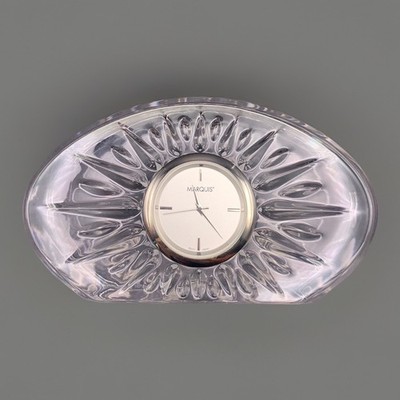 Waterford Kristall. Marquis von Waterford. Quartz Tischuhr aus klarem Kristall