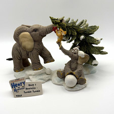 Tuskers Adventures of Henry & Henrietta Yuletide Trundle Resin Figurine 2006