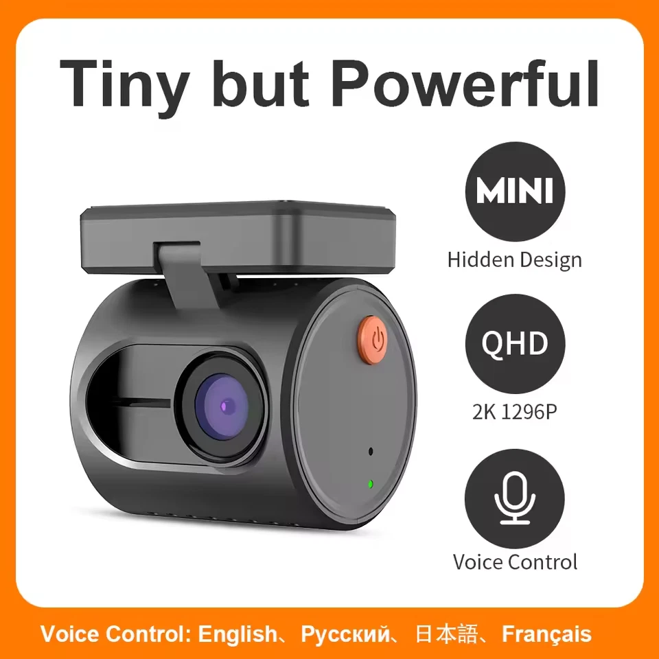 Dash Cam Auto 2K KAWA MINI con Wifi App Controllo Vocale Visione Notturna HD DVR - Immagine 2 di 4