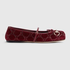 Gucci Horsebit GG Crystal Flats PLEASE REQUEST YOUR SIZE FOR PURCHASING 