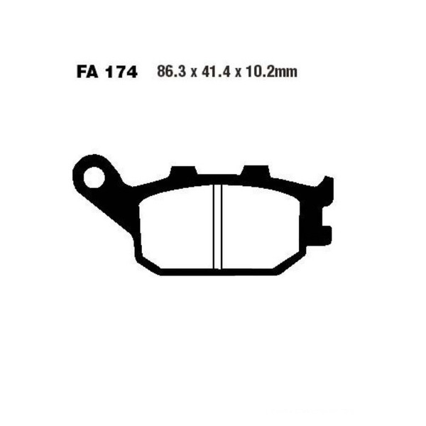 EBC Bremsbel�Ge Hinten Sinter FA174HH Honda CBR900RR SC28 SC33 SC44 SC50 92-03-image