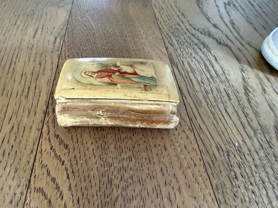 Antique Polish Religious Devotion Book Celluloid Gilt Pages Mini Size 1895 Rare - Image 2 of 4