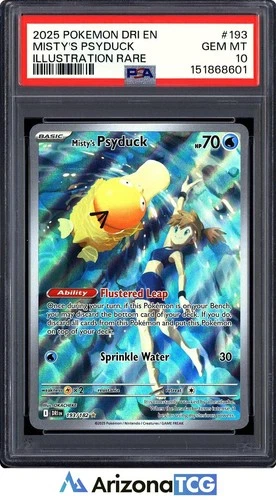 Pokemon 2025 Misty's Psyduck 193/182 IR Destined Rivals GEM MINT PSA 10