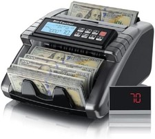 AL1000 Money Counter Machine with Value Counting, Support Dollar and Euro, UV, M