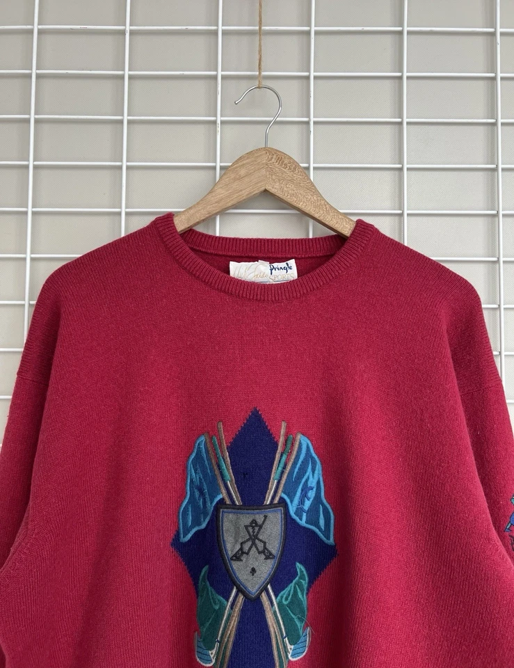 Pringle of Scotland Sports Collection Wool Sweater Mens Size M Vintage Knit - Image 2 of 4