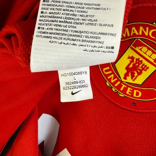 Manchester United 2010/2011 Home Football Shirt Soccer Jersey Kit Nike Men Sz L - Picture 11 of 13