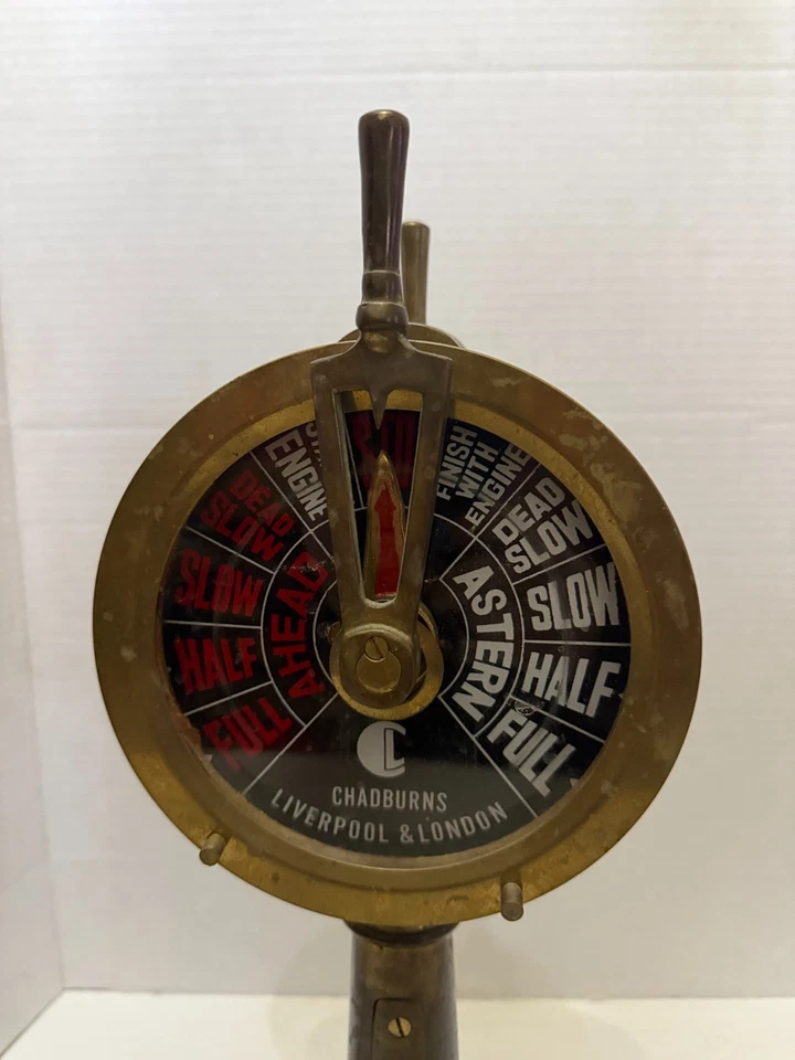 Antigo navio de latão Chadburns Liverpool e Londres telégrafo funciona - Imagem 2 de 4