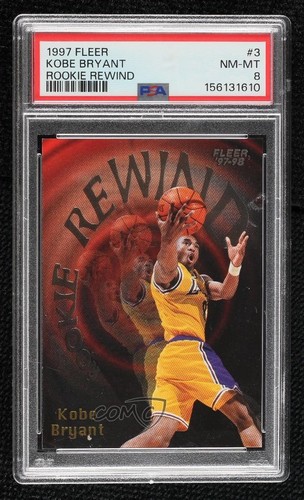 1997-98 Fleer Rookie Rewind Kobe Bryant #3 PSA 8 HOF