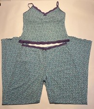 Women's Vintage Y2K VICTORIA'S SECRET Sheer Pajama Set Lounge Cami Pants Small