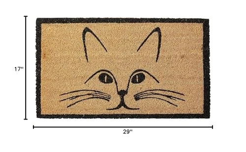 Alfombra de cocina de fibra de coco duradera 17 x 29 para todas las estaciones rectangular antideslizante respaldo de vinilo Foto 3 de 4