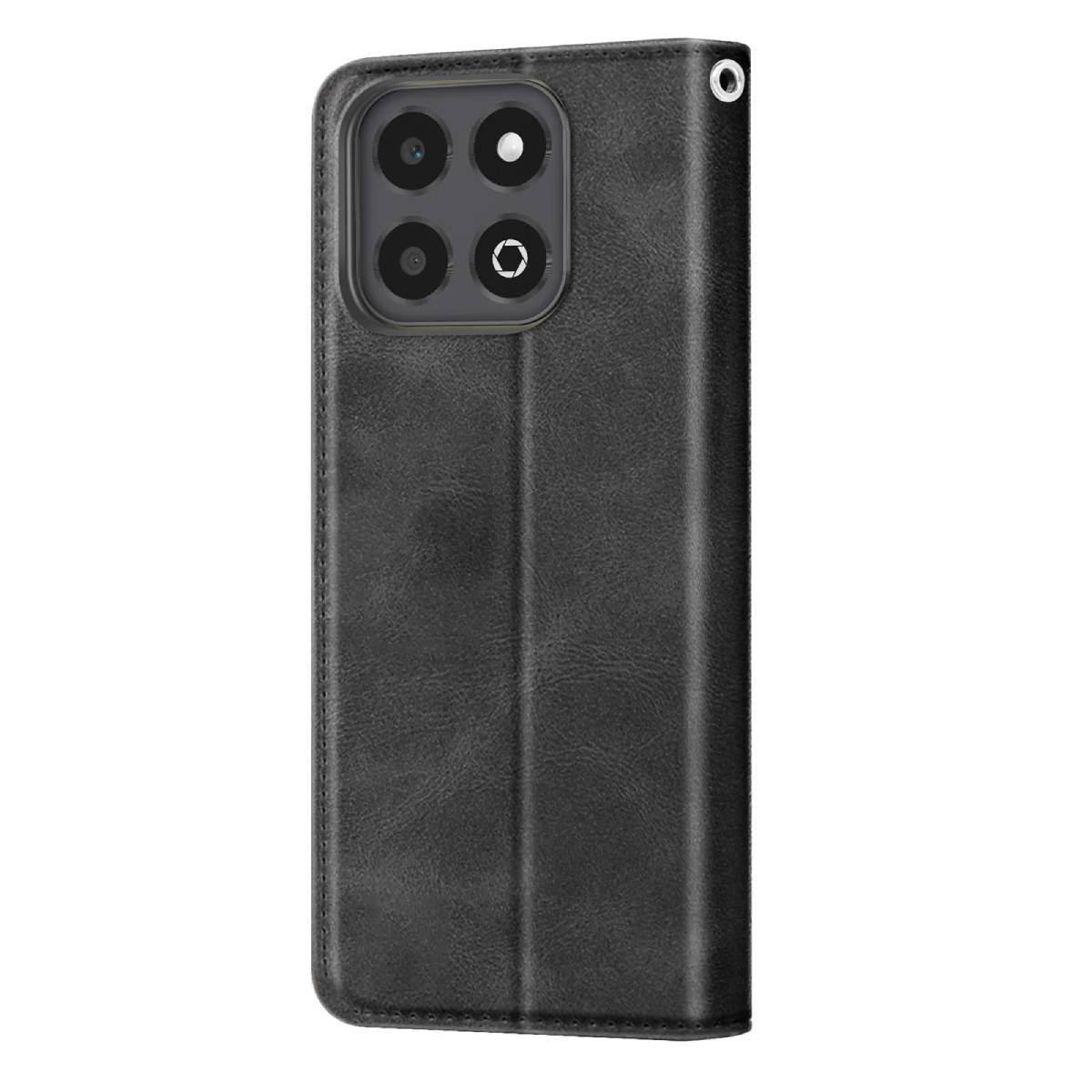 Etui portefeuille Honor X6b Avizar antichoc noir en cuir synthetique