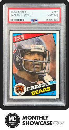 POP 17 WALTER PAYTON PSA 10 1984 TOPPS #228 PRO BOWL BEARS GEM MINT RARE