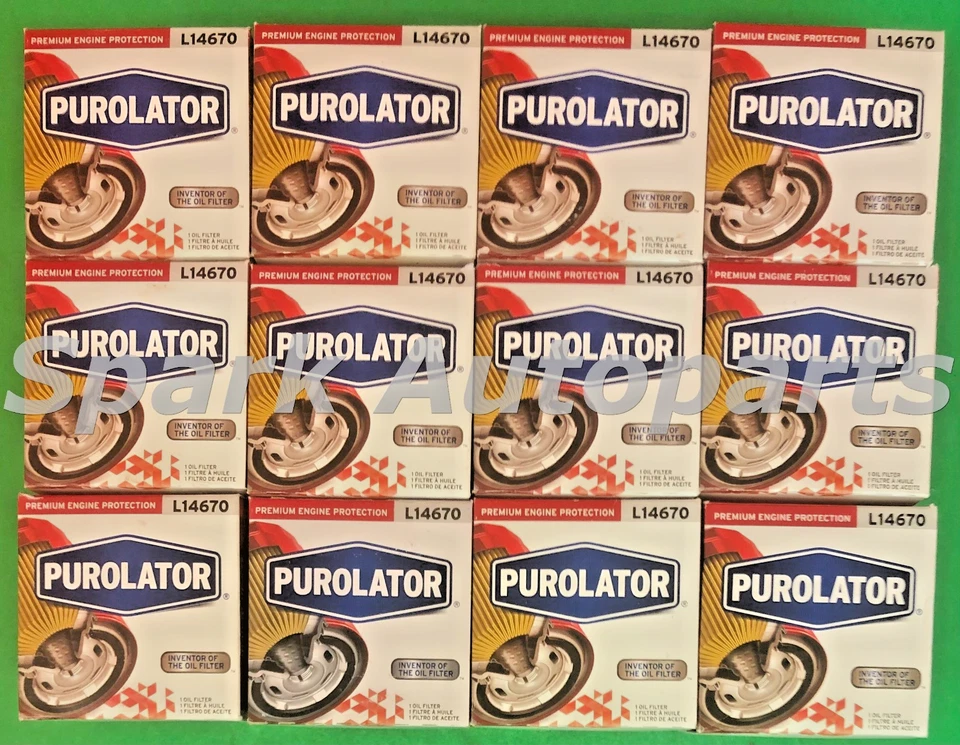 Estuche de 12 filtros de aceite de motor PUROLATOR L14670 para Dodge B150, Chrysler, PH43 Foto 3 de 3