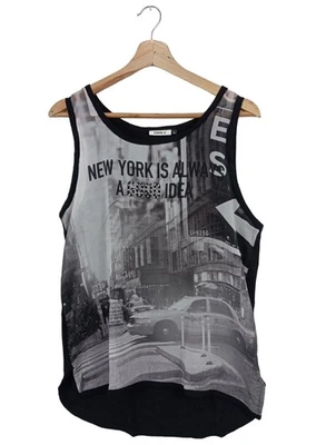 ONLY Haut basique Dames Top T EU 40 gris clair-noir style décontracté - Photo 1/4