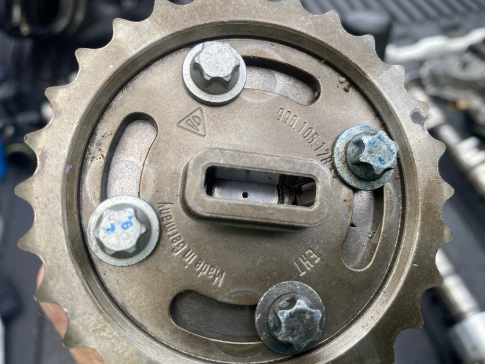 2001-08 PORSCHE BOXSTER CAYMAN 996 MOTOR RH & LH escape árbol de levas piñón Foto 3 de 3