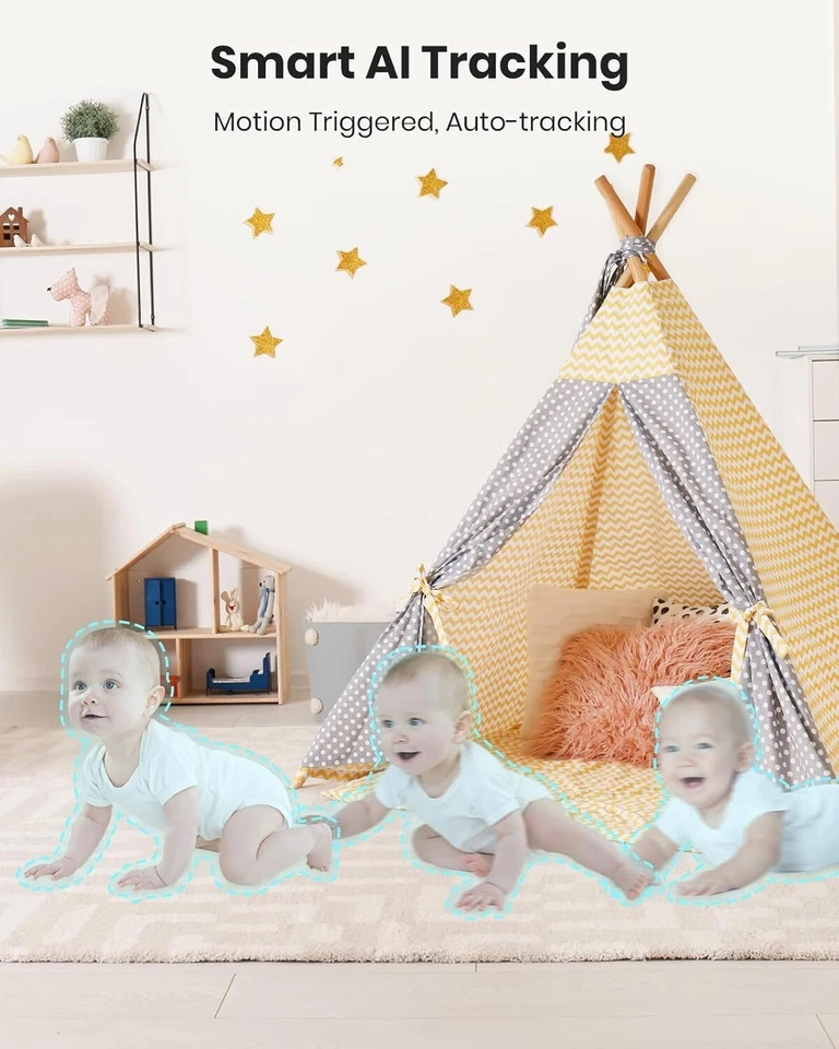 3K 5MP Security Camera Indoor,Baby Monitor Camera for Home Security with 360°... - Image 4 of 4