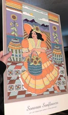 original 18x24 b. woolston fine art painting sonoran sunflowers