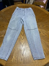 Vintage Big Ace Brand Made In USA Scovill Zip Light Wash Denim Jeans 7/8 24x28
