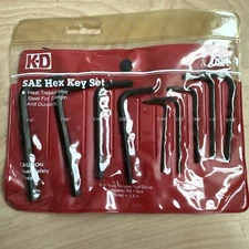 K-D Tools 9pc SAE Hex Key Set Allen Wrench Excellent! No. 29 (E-68)