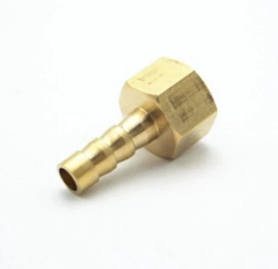 GENERIC 4mm Hose Barb Tail - 1/4" BSP Female Thread Straight Brass Connector Fitting UK
