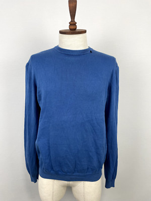 Replay Premium Cotton Blue Long Sleeve Men's Sweater Size M