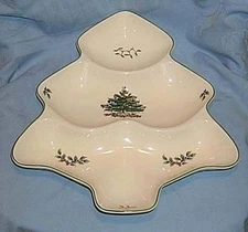 Spode Christmas Tree tree shaped large relish dish
