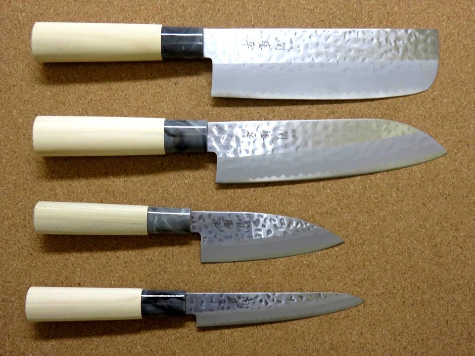 Japanese Yaxell SEKI TOBEI Kitchen Knife 4 set Santoku Nakiri Fish Paring JAPAN - Image 2 of 4