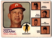 1973 O-Pee-Chee Danny Ozark/Carroll Beringer/Billy de Mars/Ray Rippelmeyer/Bobby