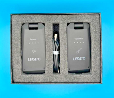 LEKATO WS-90 Wireless Guitar Transmitter Receiver Upgraded 4 Channels - READ
