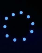 BLUE Glow Dotz glow-in-the-dark Fret Markers