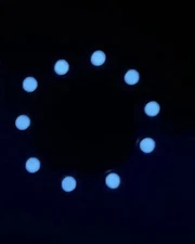 BLUE Glow Dotz glow-in-the-dark Fret Markers