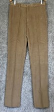  80 New Lands' End Men's Tailored Fit Fine Wale Stretch Cord Pants Brown 33x39