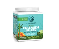 Sunwarrior Collagen Building Protein Peptides Coconut Matcha Latte, 1.1 Lb/500g