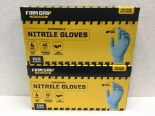 2 Firm Grip Pro Cleaning Disposable Heavy Duty Nitrile Gloves 100-Ct One Size