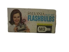 Vintage SYLVANIA Blue Dot Flash Bulbs Unused Clear Bulbs.