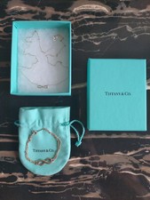 Tiffany & Co. Sterling Silber 925 Infinity Halskette und Armband Set