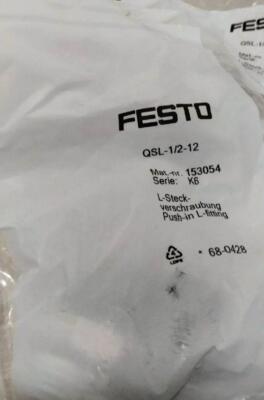 10PCS/1bag Festo QSL-1/2-12 153054 Push-In Fittings New QSL1/212