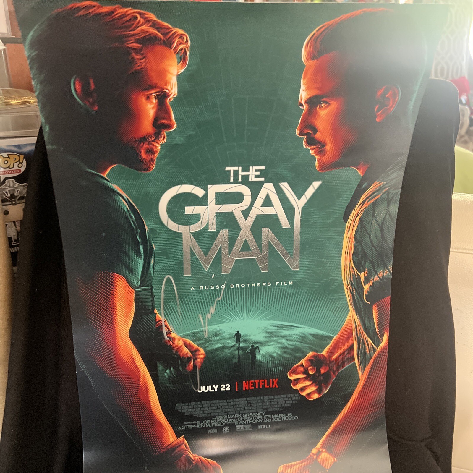 Ryan Gosling Signed Autograph 14 X 18 THE GRAY MAN Poster JSA ...