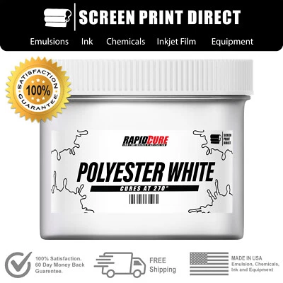 ECOTEX® SCREEN PRINT DIRECT™ RAPID CURE Polyester White - Screen Printing Plastisol Ink - Low Temp Cure 270F
