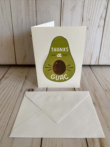 Thanks A Guac Guacamole Avocado Blank Thank You Card Hallmark New Cute Fun Food - Picture 4 of 5