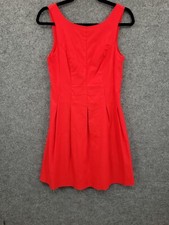 Lulu's Dress Womens XS Fit & Flare Knee Length Back Scoop Stretch Sleeveless Red
