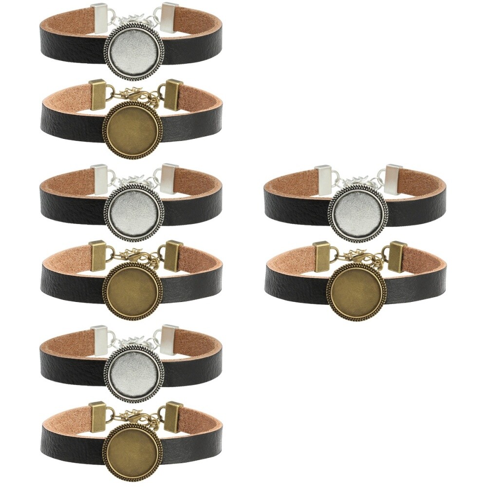 2 PCS Craft Bezel Tray Jewelry Blanks Women's Bracelet Trendy eBay