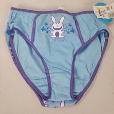 It's Happy Bunny Girl's Panties 2 Pair Blue Purple Size 6 NOS New WHATEVER