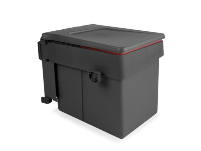 Türmontierter Abfalleimer ausschwenkbar - min 450 mm Schrank - 15 l Behälter