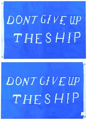 2X3 Oliver Perry Don't Give Up The Ship Double Sided 100D Woven Poly Nylon Flag