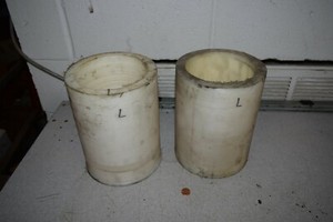 White Nylon Delrin Plastic Bar Stock Lot of 2