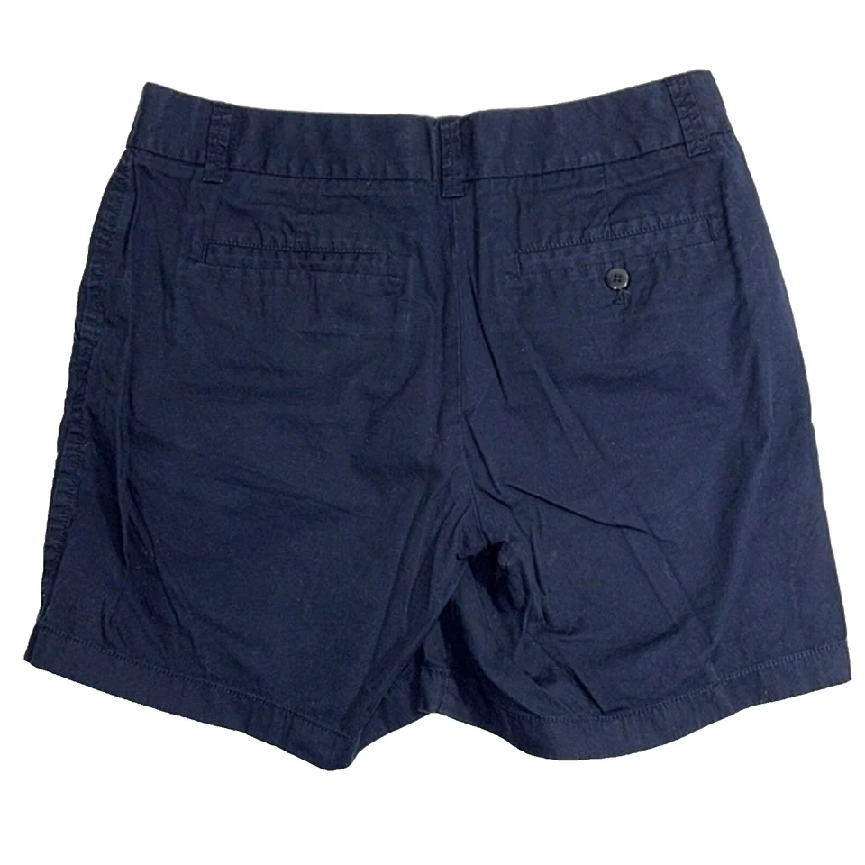 Pantalón Corto Chino J Crew Mujer Talla 6 Broken-in Azul Marino Frente Plano Algodón. Usado en excelente estado Foto 2 de 4